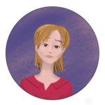 Portrait de femme blanche châtain cheveux mi-longs